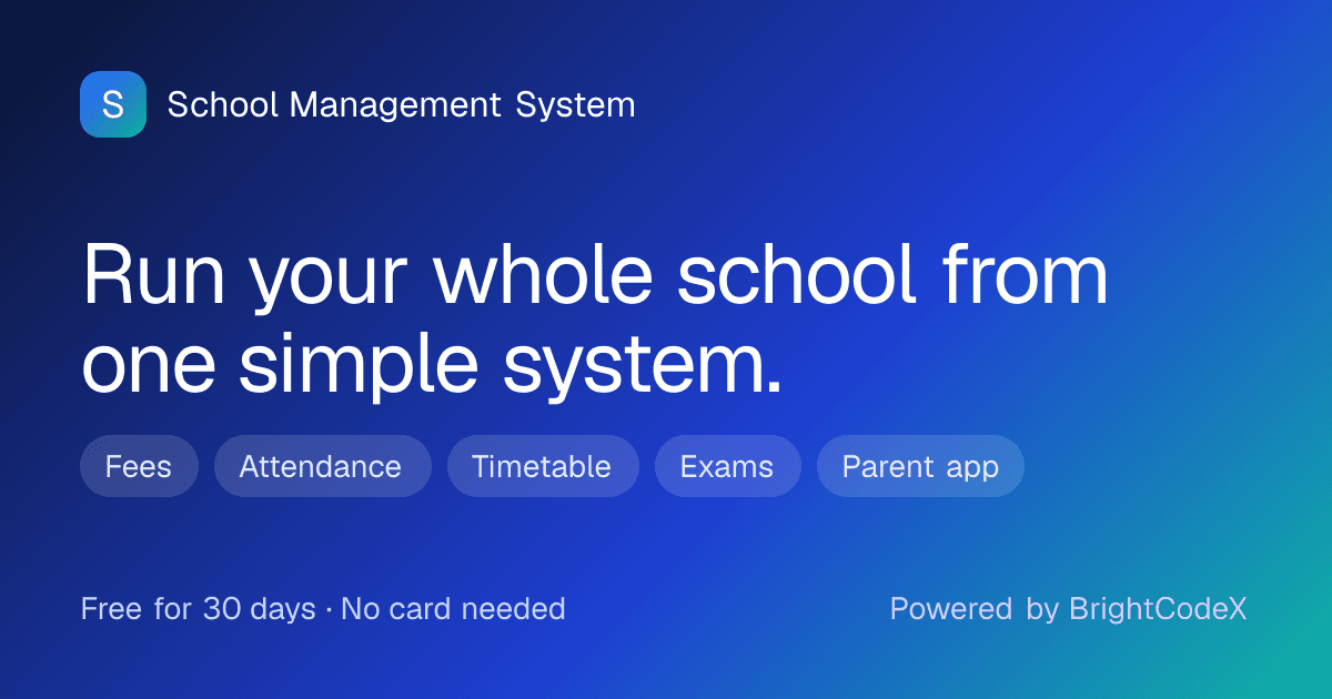 School Management System website preview