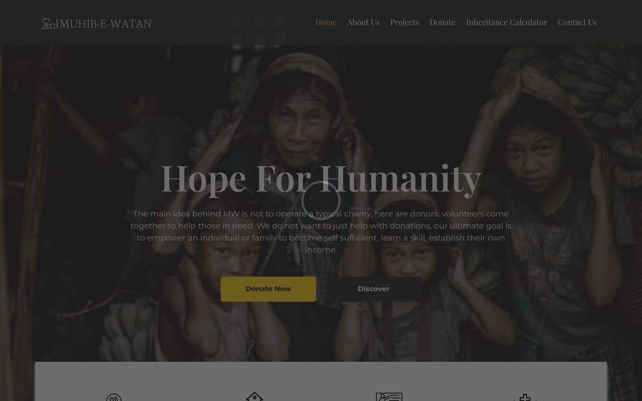 Muhib-e-Watan website preview